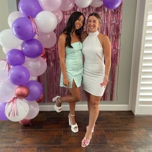 Strapless Mint Pastel Mini Dress